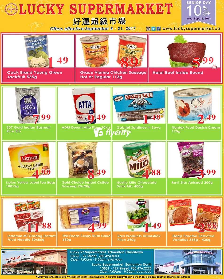 Lucky Supermarket (Edmonton) Flyer September 15 to 21 Canada