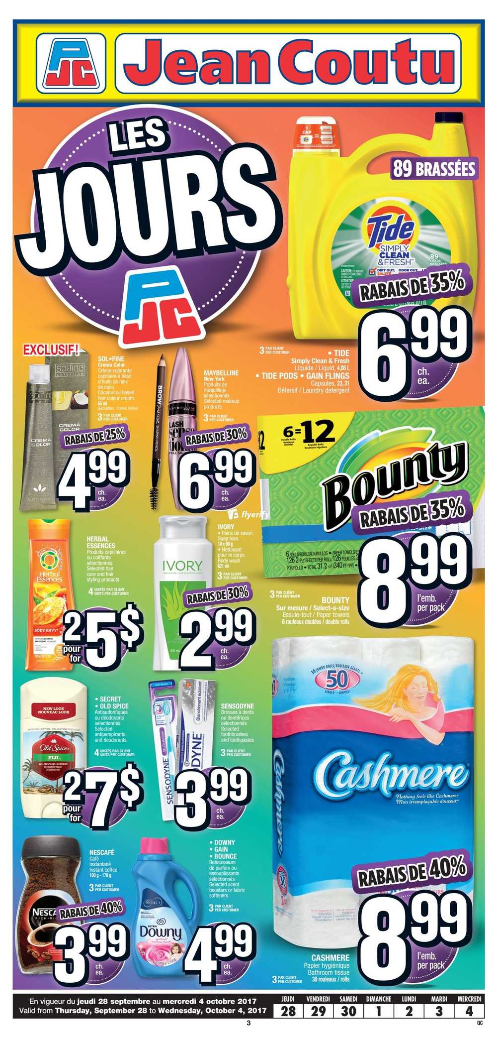 Jean Coutu (QC) Flyer September 28 to October 4 Canada
