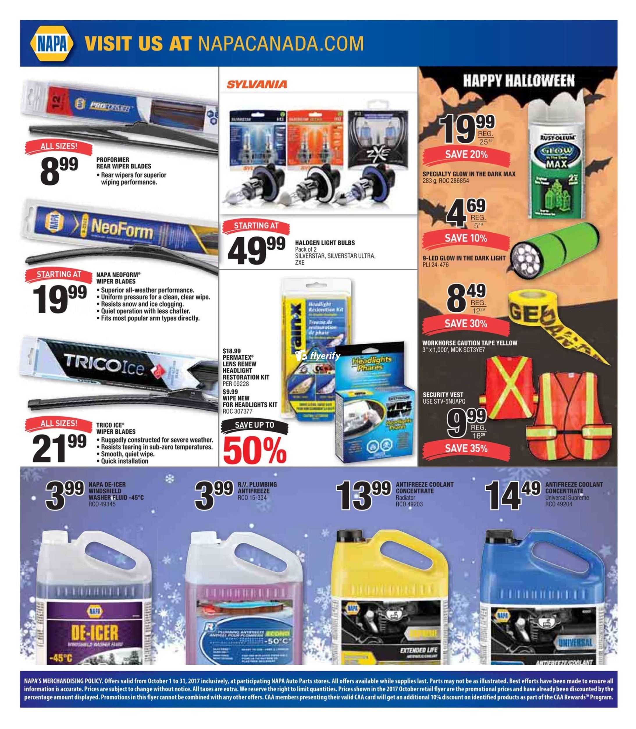 NAPA Auto Parts Flyer October 1 to 31 Canada