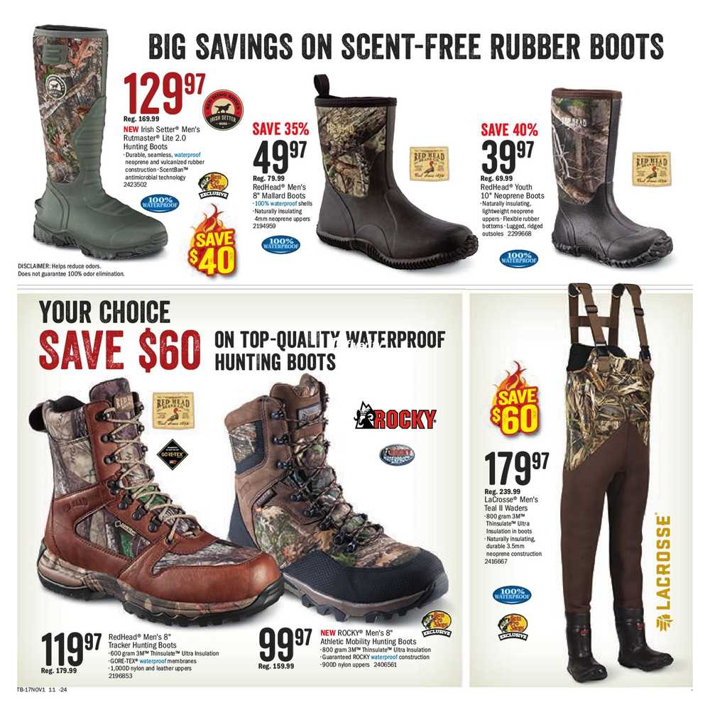 rubber hunting boots bass pro