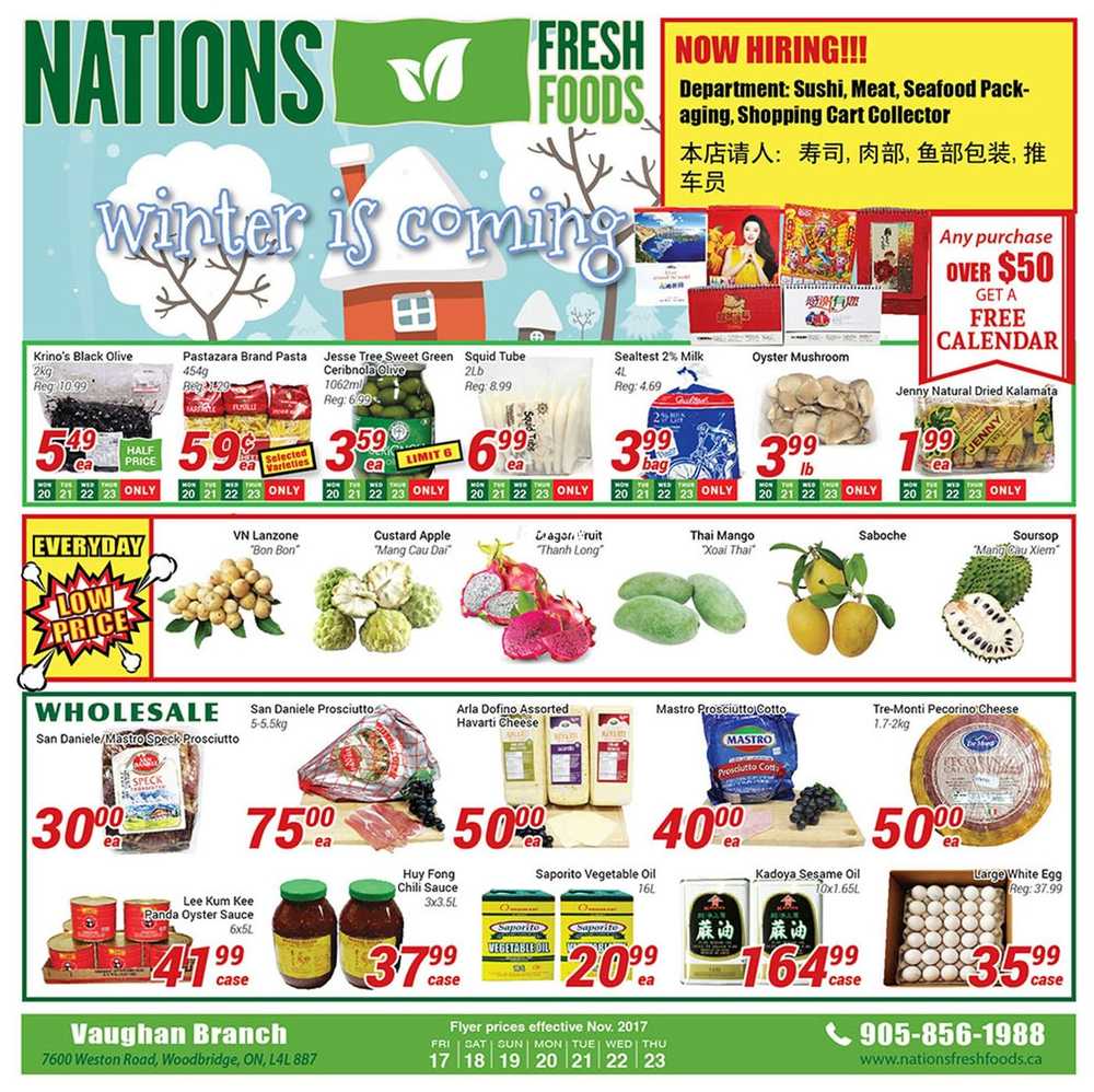 Nations Fresh Foods (Vaughan) Flyer November 17 to 23 Canada