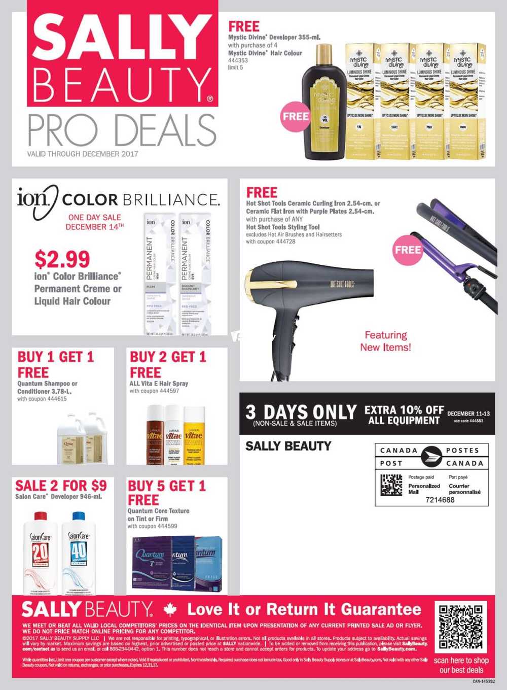 Sally Beauty Supply Pro Flyer December 1 To 31 Canada