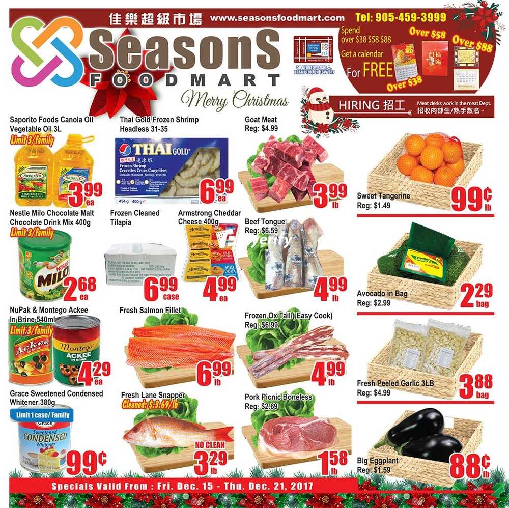 Seasons Food Mart (Brampton) Flyer December 15 to 21 Canada