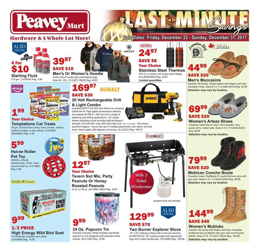 Peavey Mart Flyer December 22 to 31 Canada