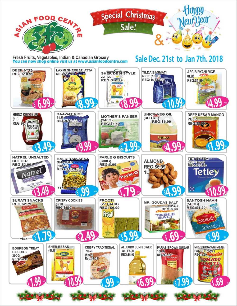Asian Food Centre Flyer December 21 to January 7 Canada