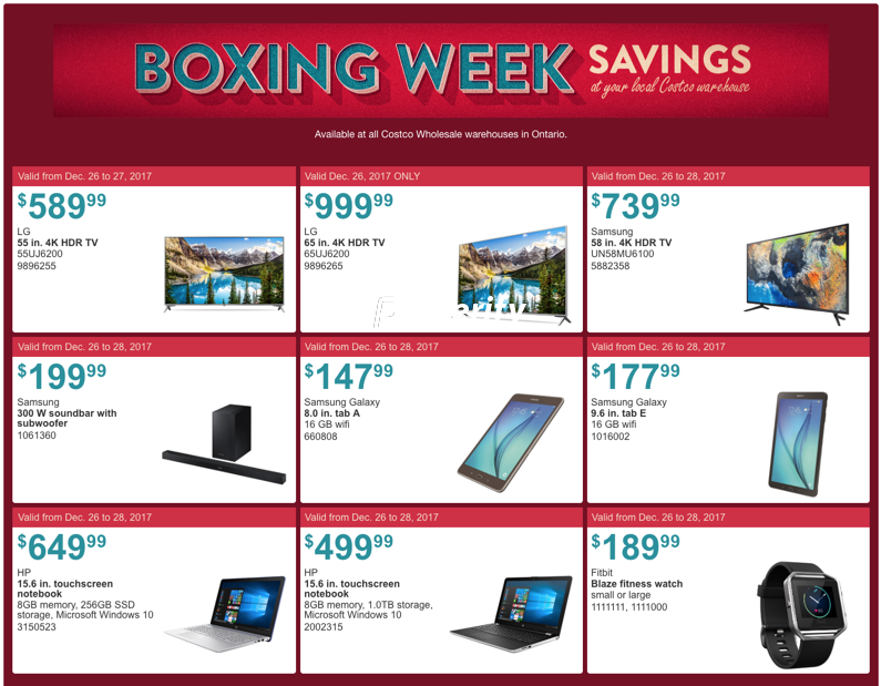 Costco (Ontario & Atlantic Canada) Boxing Day/Week Flyer Savings