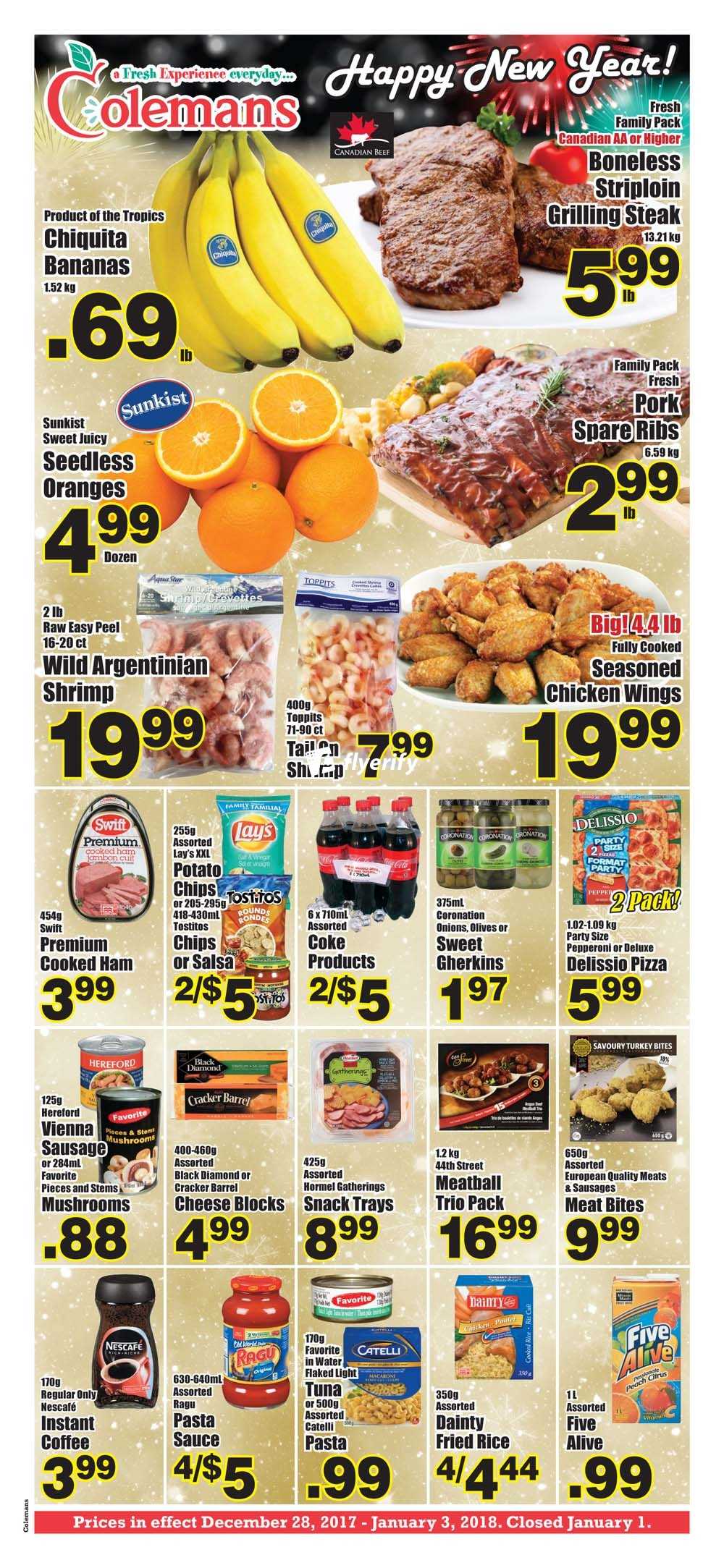 Coleman's Flyer December 28 to January 3 Canada