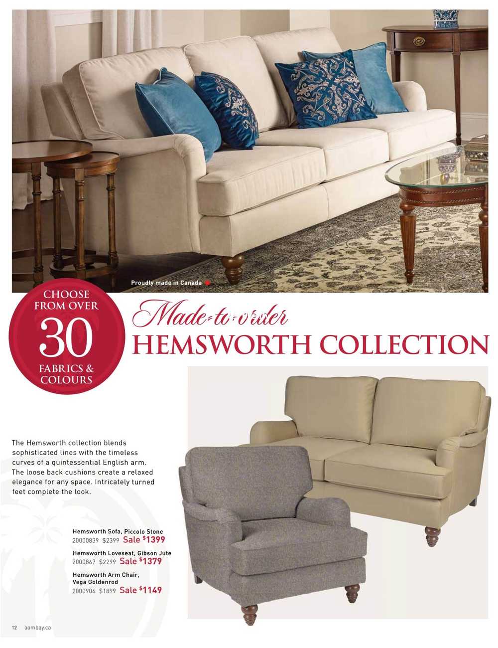 Bombay Big Furniture Sale Catalogue January 16 to March 31 Canada