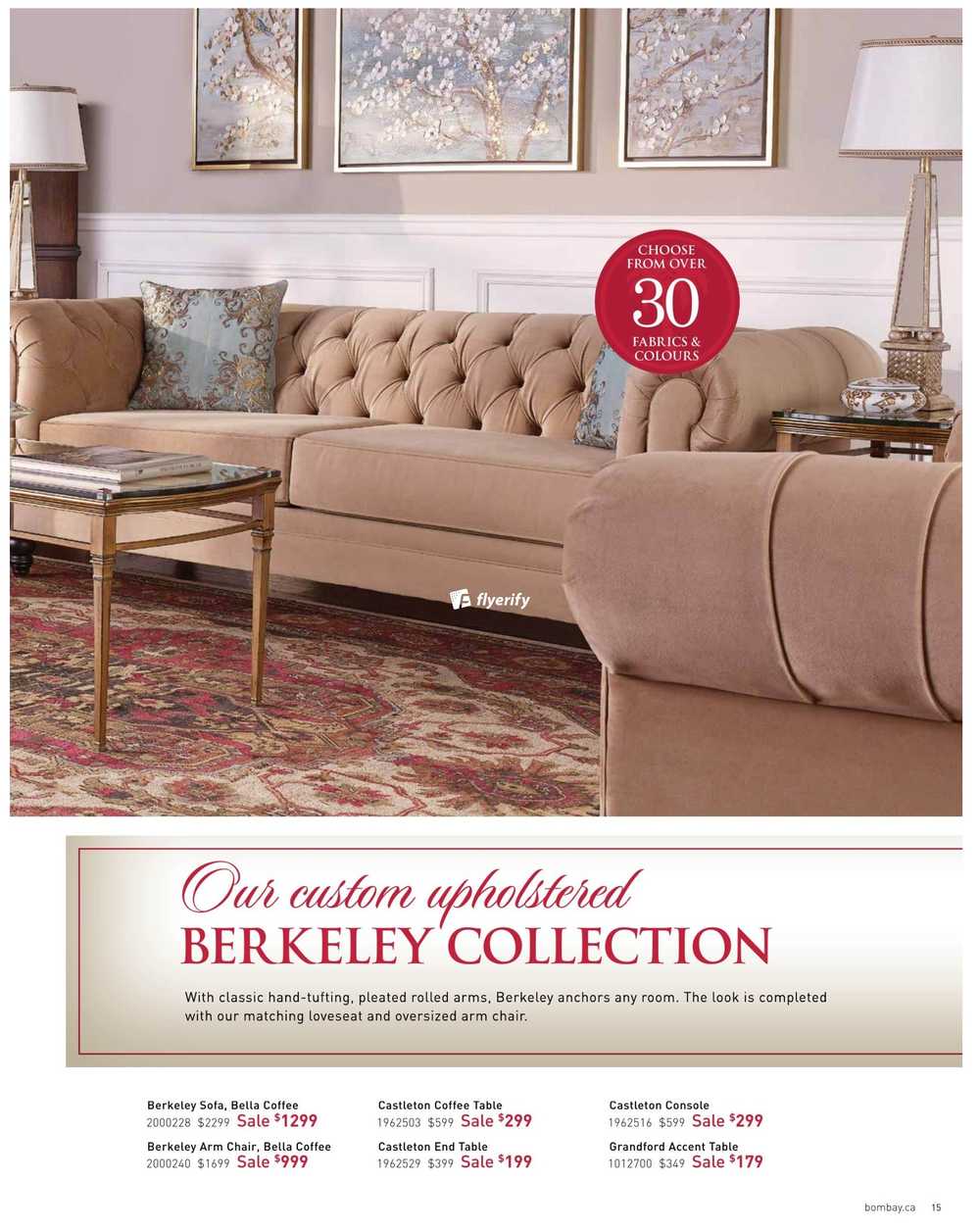 Bombay Big Furniture Sale Catalogue January 16 to March 31 Canada