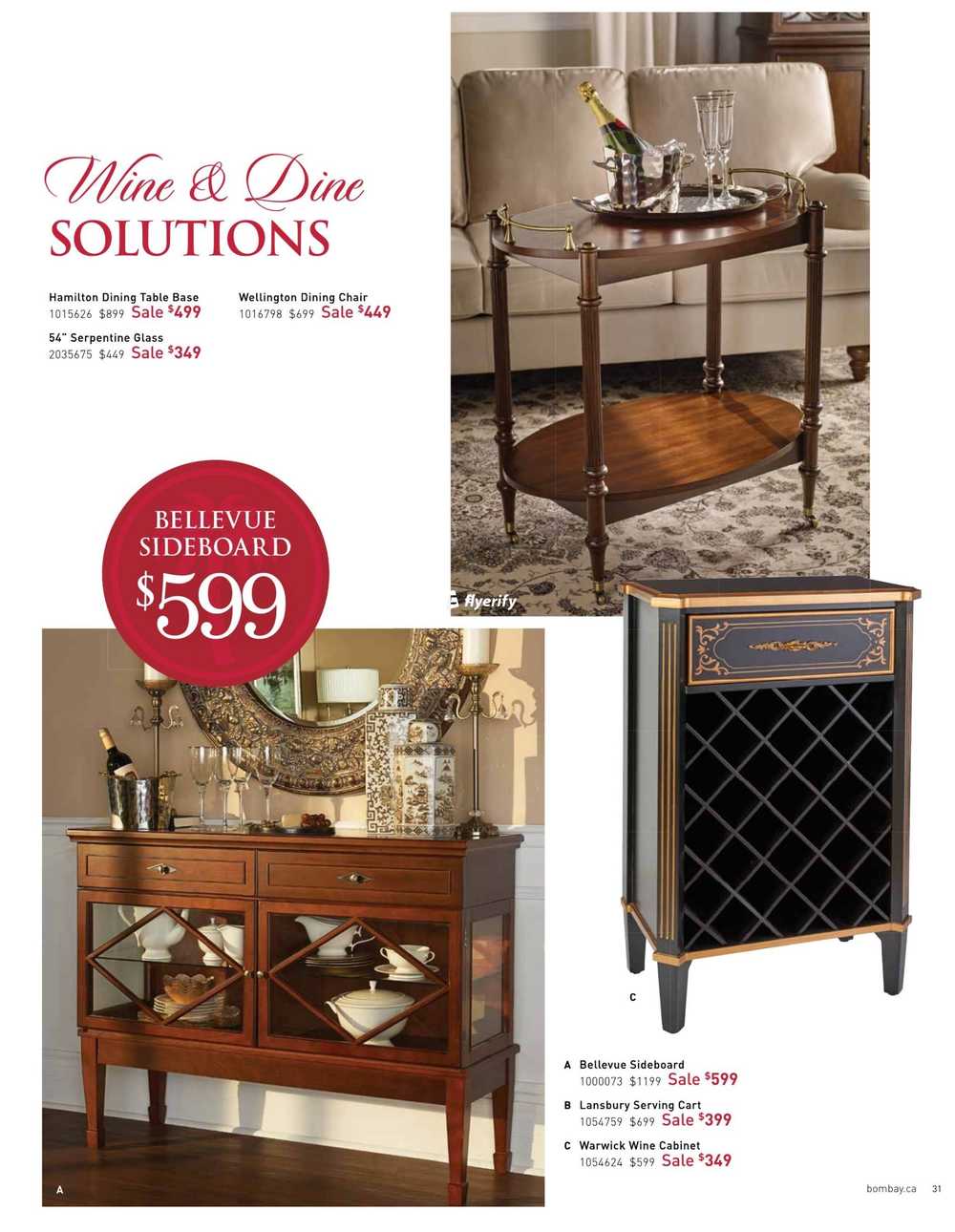 Bombay Big Furniture Sale Catalogue January 16 to March 31 Canada