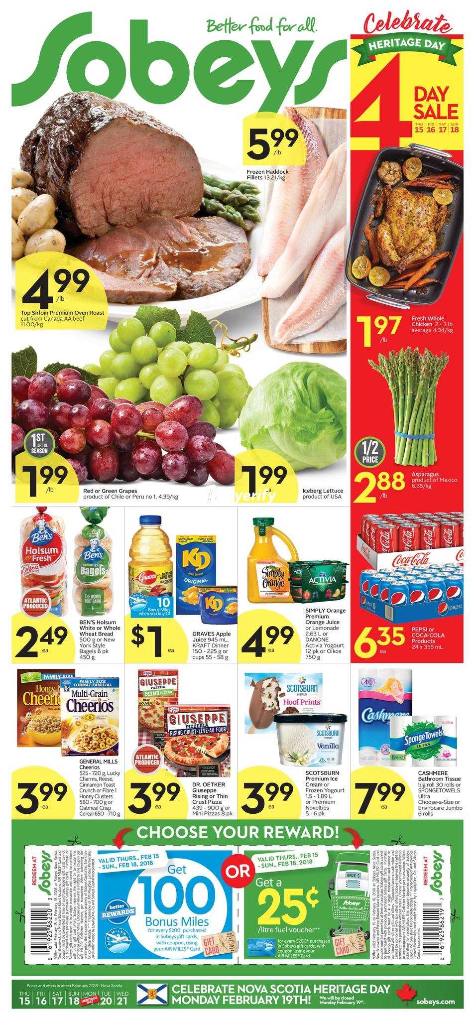 Sobeys (Atlantic) Flyer February 15 to 21 Canada