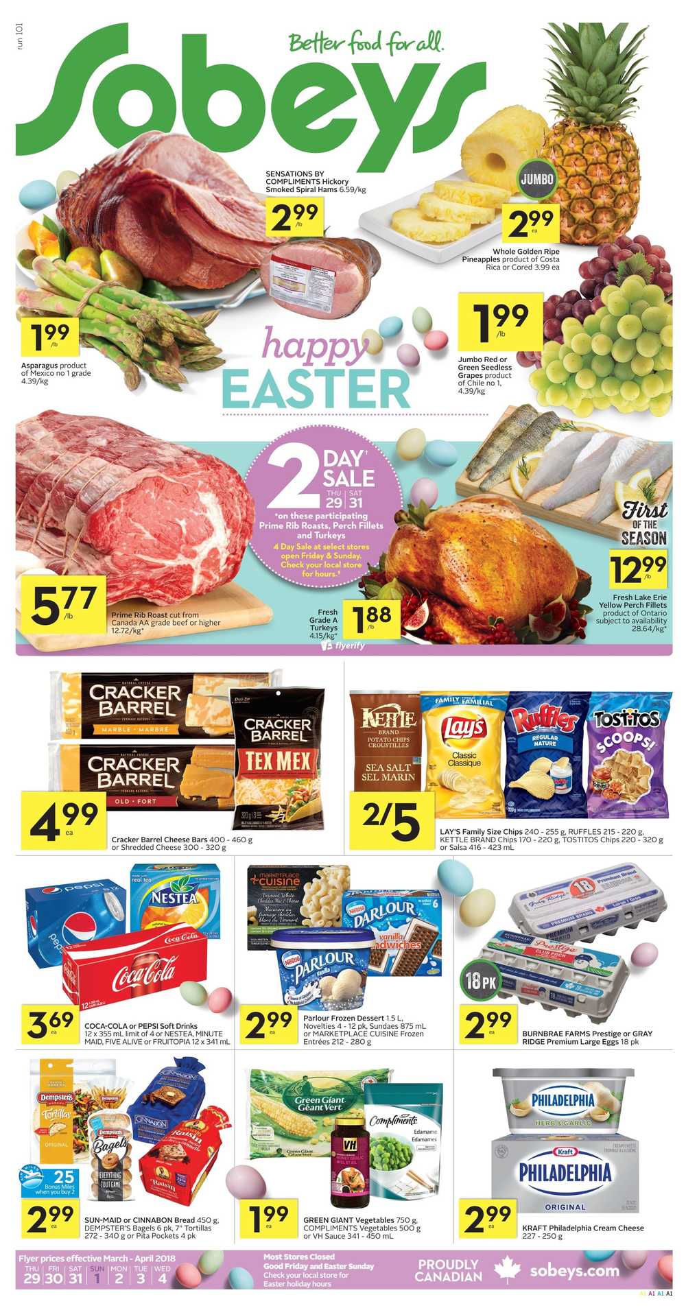 Sobeys (ON) Flyer March 29 to April 4 Canada