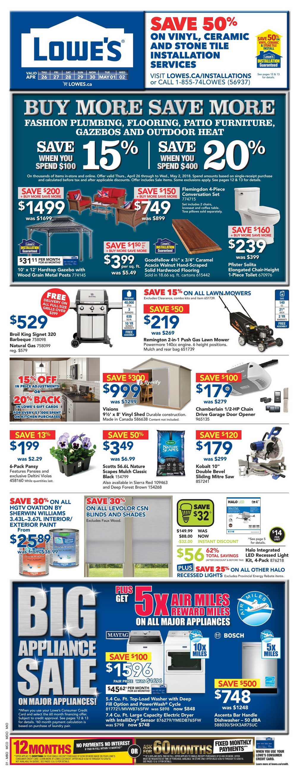 Lowe's Flyer April 26 to May 2 Canada