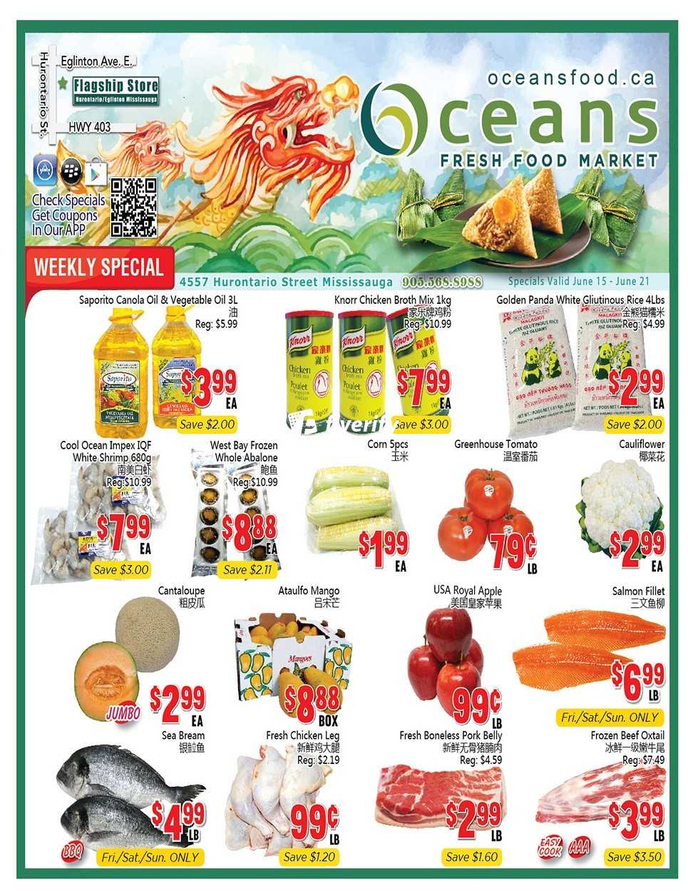 Oceans Fresh Food Market (Mississauga) Flyer June 15 to 21 Canada