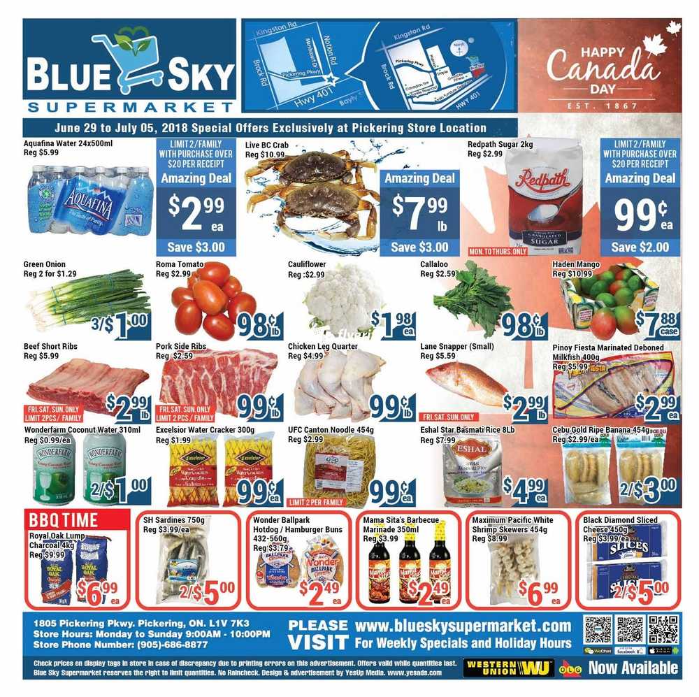 Blue sky supermarket pickering flyer june 29 to july 5 canada