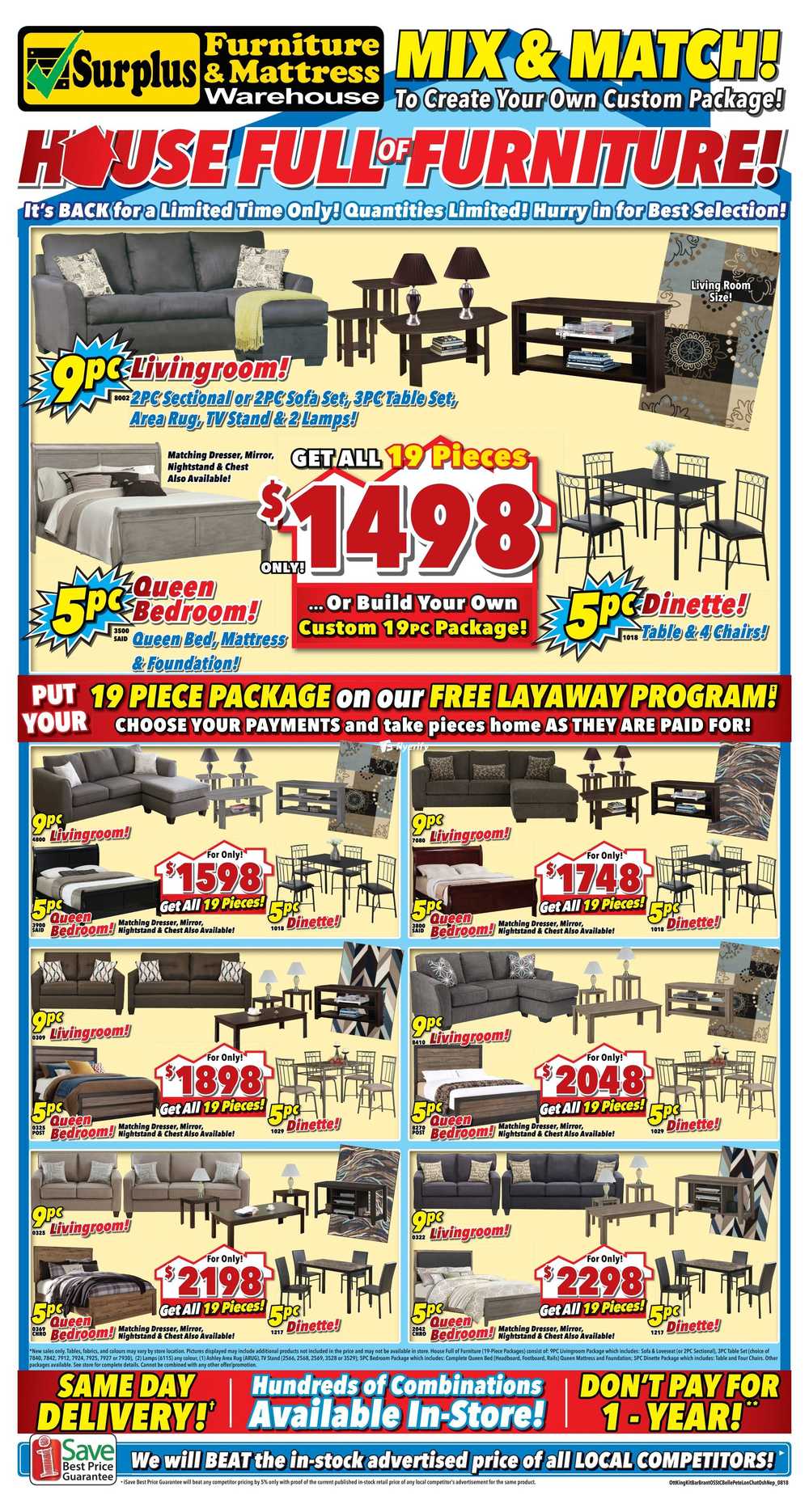 Surplus Furniture Mattress Warehouse Flyers Surplus Furniture Mattress Warehouse Kitchener Flyer July 31 To August 27