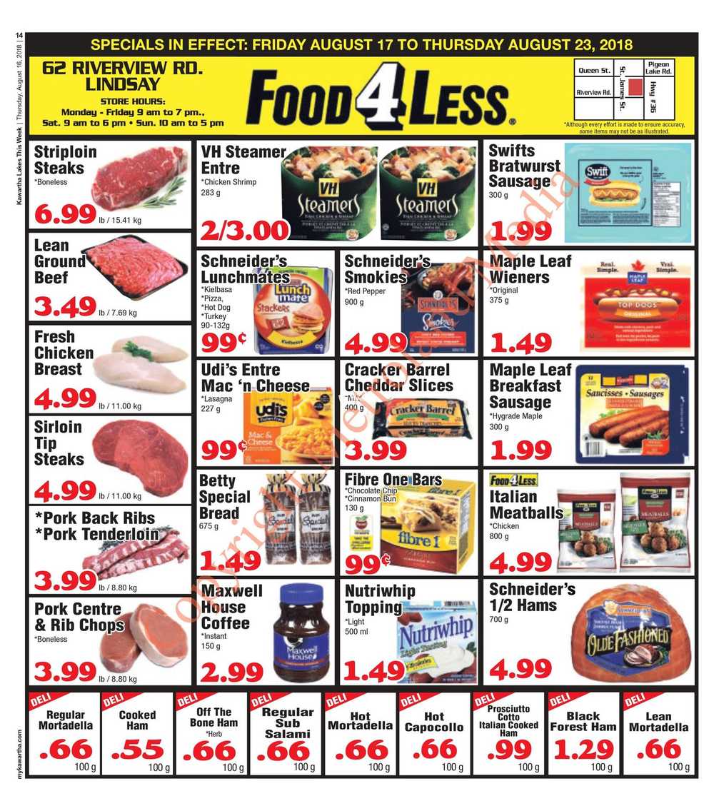 Food 4 Less (Lindsay) Flyer August 17 to 23 Canada