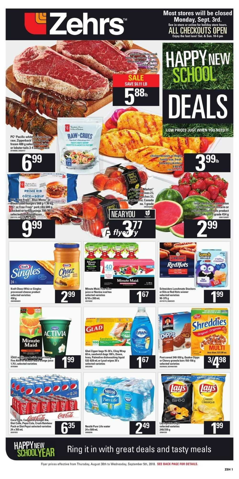 Zehrs Flyer August 30 to September 5 Canada